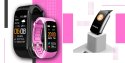 Smartband Giewont Fit&GO Duo GW200-4 - Black + Pasek Think Pink