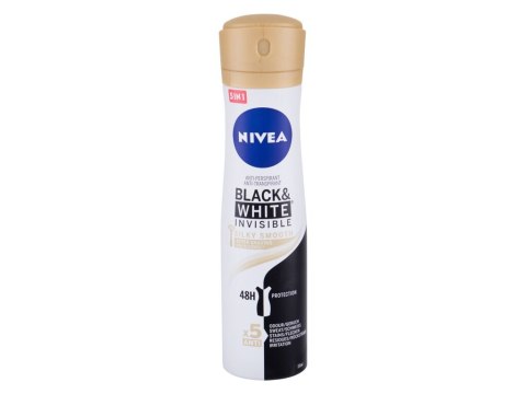 Nivea Black White Invisible Silky Smooth 48h Antyperspirant Dezodorant w spray'u 150 ml (W) (P2)