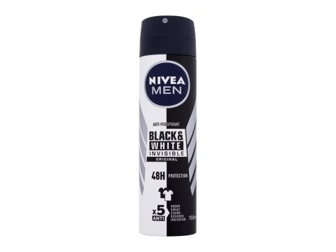 Nivea Men Invisible For Black White Original Deospray Antyperspirant Dezodorant w spray'u 150 ml (M) (P2)