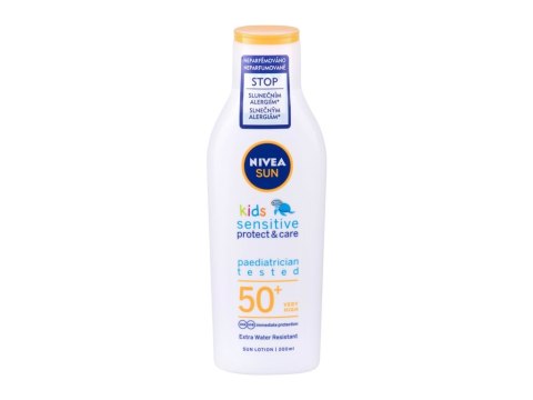 Nivea Sun Kids Protect Sensitive Sun Lotion SPF50+ Preparat do opalania ciała Mleczko 200 ml (K) (P2)