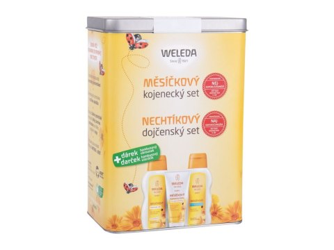 Weleda Olejek dla karmiących 200 ml + Krem na odparzenia 75 ml + Płyn do kąpieli 200 ml Baby Calendula Oil Set Olejek do ciała T