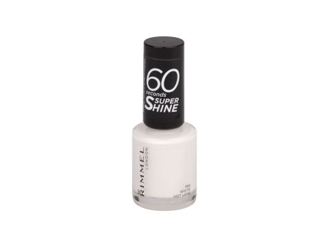 Rimmel London 703 White Hot Love 60 Seconds Super Shine Lakier do paznokci Błyszczący 8 ml (W) (P2)