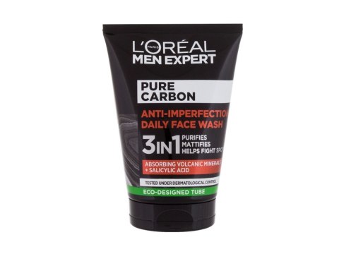 L'Oréal Paris Men Expert Pure Carbon Anti-Imperfection 3in1 Żel oczyszczający Tłusta cera 100 ml (M) (P2)