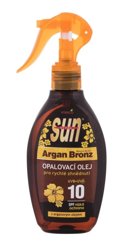 Vivaco Argan Bronz Suntan Oil Sun SPF10 Preparat do opalania ciała 200ml (U) (P2)