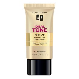 AA Make Up Ideal Tone podkład perfekcyjne dopasowanie 107 Dark Beige 30ml (P1)