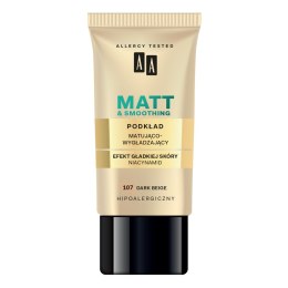 AA Make Up Matt podkład matująco wygładzający 107 Dark Beige 30ml (P1)