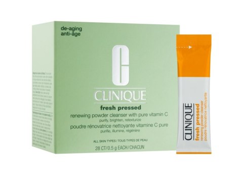 Clinique Fresh Pressed Renewing Powder Cleanser With Pure Vitamin C rozpuszczalny proszek do oczyszczania twarzy saszetka 28x0.5