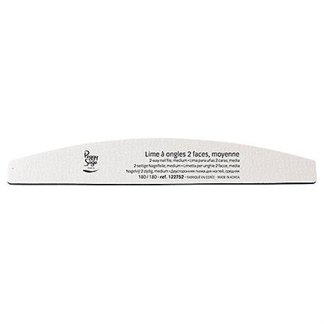 Peggy Sage 2-Way Nail File Medium pilnik do paznokci dwustronny 180/180 półksiężyc 1szt (P1)