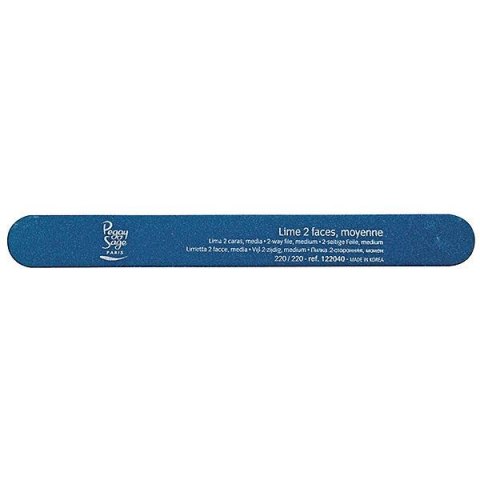 Peggy Sage 2-Way Nail File Medium pilnik do paznokci dwustronny 240/240 niebieski 1szt (P1)