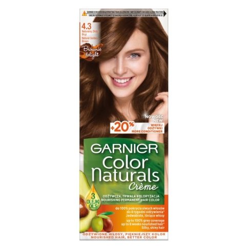 Garnier Color Naturals Creme krem koloryzujący do włosów 4.3 Naturalny Złoty Brąz (P1)