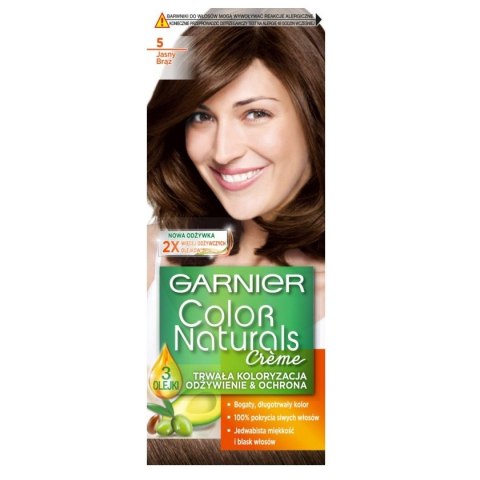 Garnier Color Naturals Creme krem koloryzujący do włosów 5 Jasny Brąz (P1)