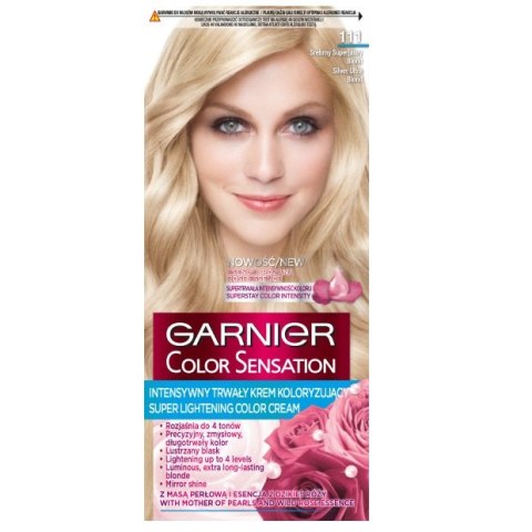 Garnier Color Sensation krem koloryzujący do włosów 111 Srebrny Superjasny Blond (P1)