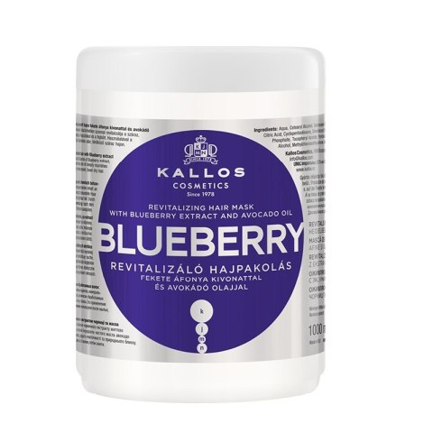 Kallos KJMN Blueberry Revitalizing Hair Mask rewitalizująca maska do włosów z ekstraktem jagód 1000ml (P1)