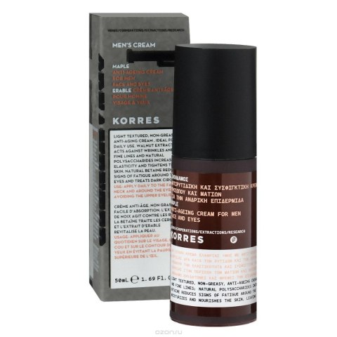 Korres Men's Cream Maple Anti-Ageing Cream krem przeciwzmarszczkowy do twarzy i pod oczy z syropem klonowym 50ml (P1)