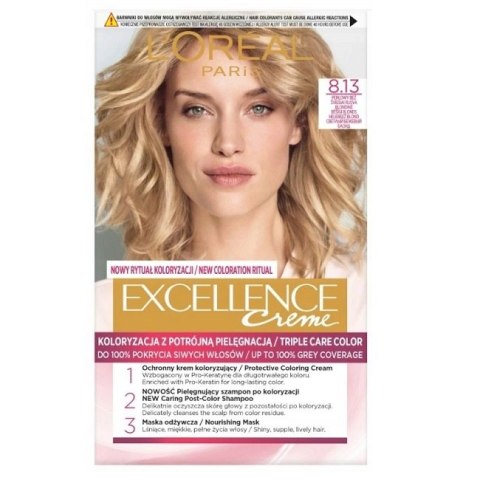 L'Oreal Paris Excellence Creme farba do włosów 8.13 Perłowy Beż (P1)