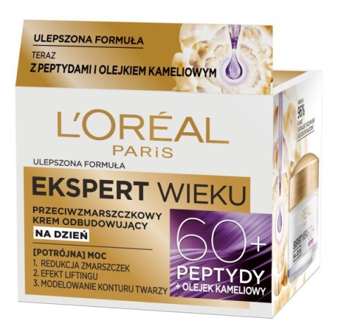 L'Oreal Paris Ekspert Wieku 60+ przeciwzmarszczkowy krem odbudowujący na dzień 50ml (P1)