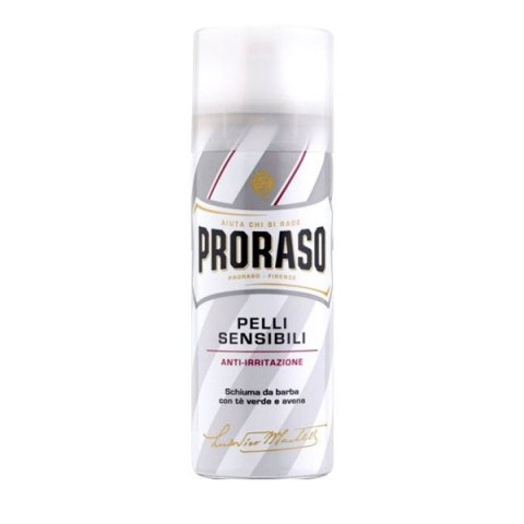 Proraso Pelli Sensibili kojąca pianka do golenia dla mężczyzn z zieloną herbatą i owsem 300ml (P1)