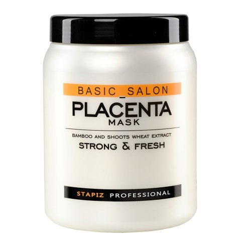 Stapiz Basic Salon Placenta Mask maska do włosów z ekstraktami z bambusa i kiełków pszenicy 1000ml (P1)