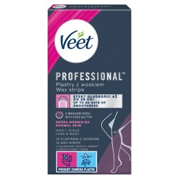 Veet Professional plastry z woskiem skóra normalna 12szt (P1)