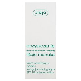 Ziaja Liście Manuka Oczyszczanie krem nawilżający balans korygująco-ściągający ochrona niska SPF10 50ml (P1)