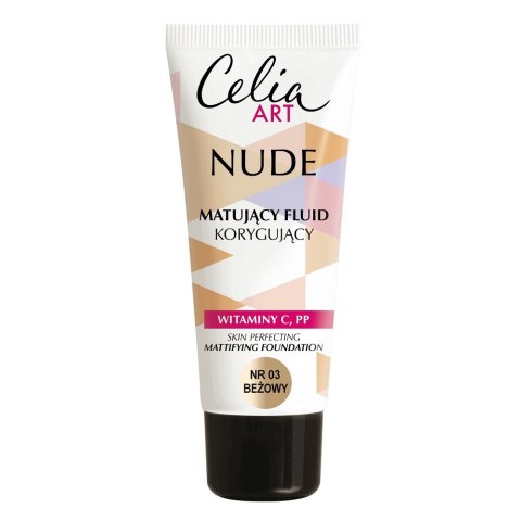 Celia Art Nude matujący fluid korygujący 03 Beżowy 30ml (P1)