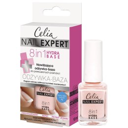 Celia Nail Expert 8in1 Hydra Base nawilżająca odżywka-baza do przesuszonych paznokci 10ml (P1)