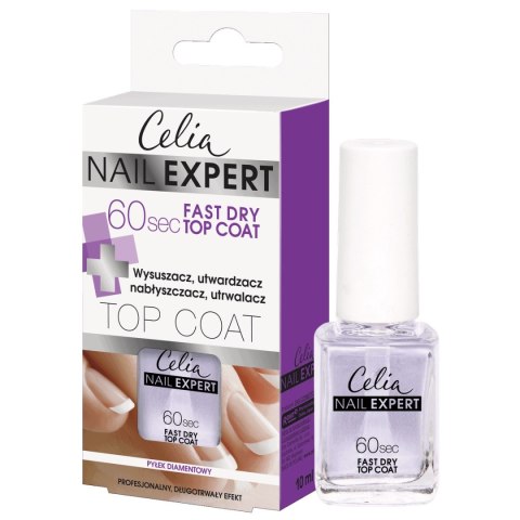 Celia Nail Expert top coat do paznokci 60sec 10ml (P1)