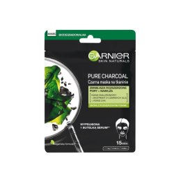 Garnier Pure Charcoal Black Tissue Mask oczyszczająca maska na tkaninie z węglem 28g (P1)