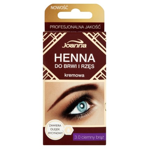 Joanna Henna do brwi i rzęs kremowa 3.0 Ciemny Brąz 15ml (P1)