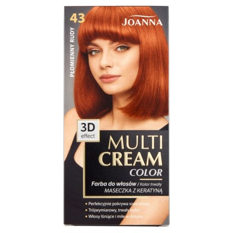 Joanna Multi Cream Color farba do włosów 43 Płomienny Rudy (P1)