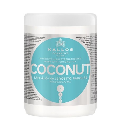 Kallos KJMN Coconut Nutritive-Hair Strengthening Mask odżywczo-wzmacniająca maska do włosów 1000ml (P1)