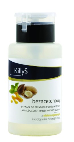 KillyS Acetone-Free Nail Polish Remover bezacetonowy zmywacz do paznokci pompka Olejek Arganowy 50ml (P1)