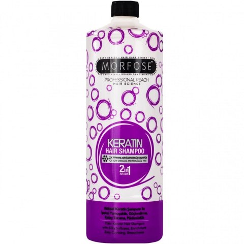 Morfose Keratin Hair Shampoo 2in1 szampon do włosów zniszczonych 1000ml (P1)