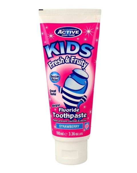 Active Oral Care Kids Fluoride Toothpaste pasta do mycia zębów dla dzieci z fluorem Strawberry 100ml (P1)