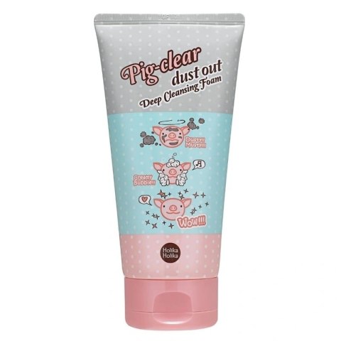 HOLIKA HOLIKA Pig Clear Dust Out Deep Cleansing Foam głęboko oczyszczająca kremowa pianka do mycia twarzy 150ml (P1)