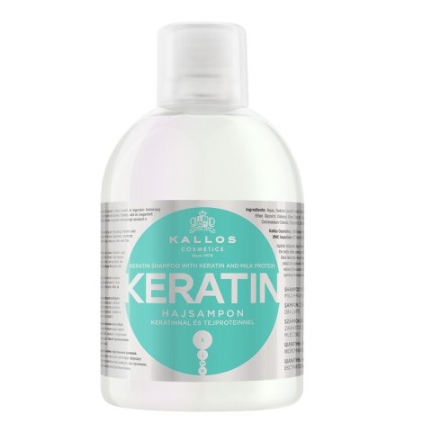 Kallos KJMN Keratin Shampoo szampon do włosów z keratyną i proteinami mlecznymi 1000ml (P1)