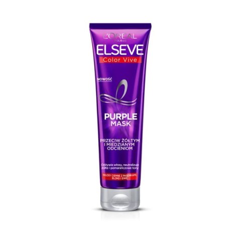 L'Oreal Paris Elseve Color-Vive Purple Mask maska do włosów przeciw żółtym i miedzianym odcieniom 150ml (P1)