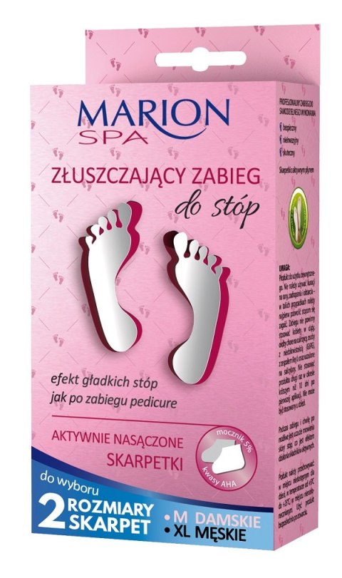 Marion SPA złuszczający zabieg do stóp aktywnie nasączone skarpetki 2x20ml (P1)