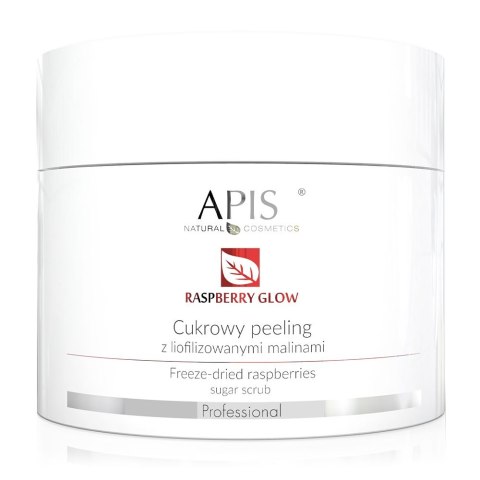 APIS Raspberry Glow cukrowy peeling z liofilizowanymi malinami 220g (P1)