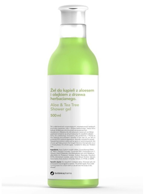 Botanicapharma Aloe Tea Tree Shower Gel żel do kąpieli z aloesem i olejkiem z drzewa herbacianego 500ml (P1)