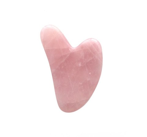 Fluff Gua Sha Stone kamień do masażu twarzy Różowy Kwarc (P1)