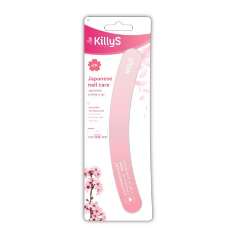 KillyS Japanese Nail Care pilnik do paznokci banan 180/240 Różowy (P1)