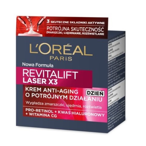 L'Oreal Paris Revitalift Laser X3 krem anti-aging o potrójnym działaniu na dzień 50ml (P1)