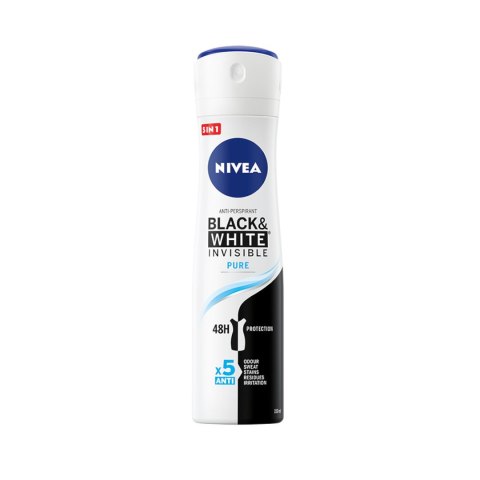 Nivea BlackWhite Invisible Pure antyperspirant spray 150ml (P1)