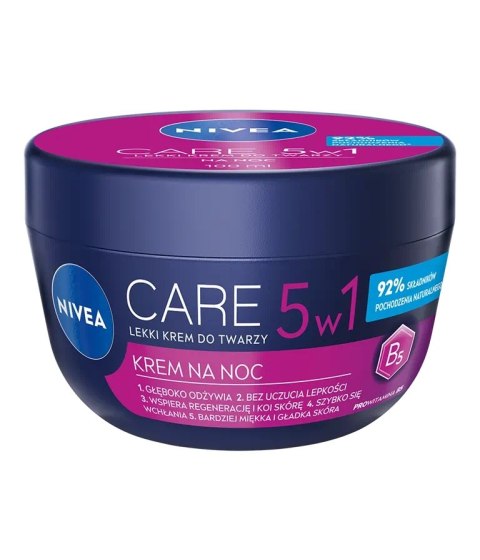 Nivea Care 5w1 lekki krem do twarzy na noc 100ml (P1)