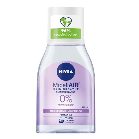 Nivea MicellAir Skin Breathe pielęgnujący płyn micelarny do cery wrażliwej i nadwrażliwej 100ml (P1)