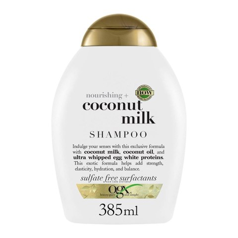 OGX Nourishing + Coconut Milk Shampoo nawilżający szampon z mleczkiem kokosowym 385ml (P1)