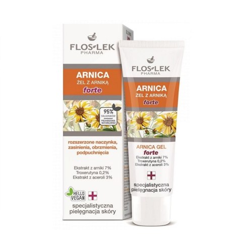 Floslek Arnica żel z arniką forte na rozszerzone naczynka zasinienia obrzmienia i podpuchnięcia 50ml (P1)