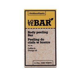 Love Bar Body Peeling Bar peeling do ciała w kostce Kawa Pomarańczowy Olejek 2x30g (P1)