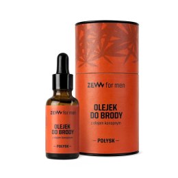 Zew For Men Olejek do brody z olejem konopnym Połysk 30ml (P1)